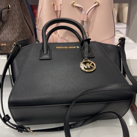 MICHAEL KORS
Avril Small Leather Top-Zip Satchel
COLOR: Black 
NWT - Picture 7 of 16